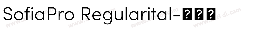 SofiaPro Regularital字体转换
